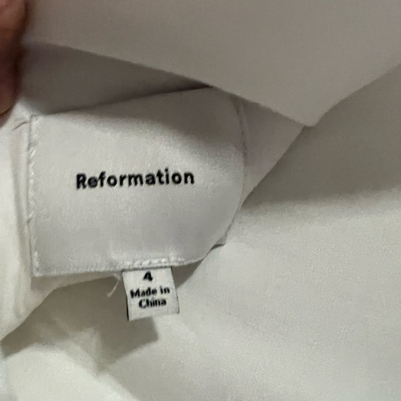 NWT Reformation Zenni Satin Dress Ivory - Picture 10 of 11